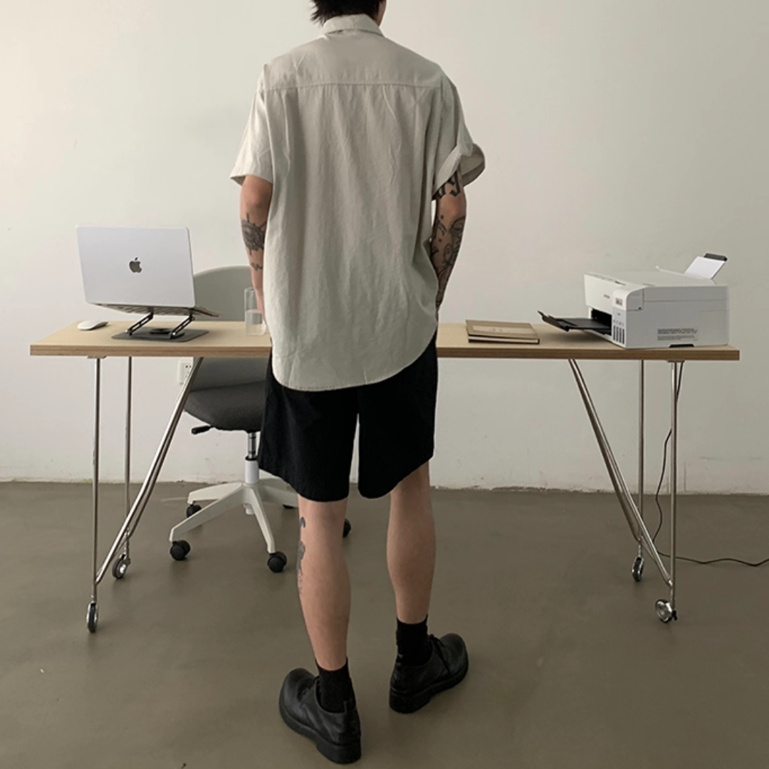 ワイドストレート ハーフパンツ N507