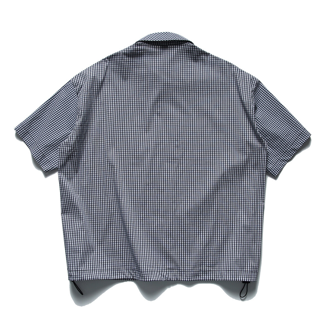 ストレッチ ミニチェック ドロスト 半袖シャツ N499