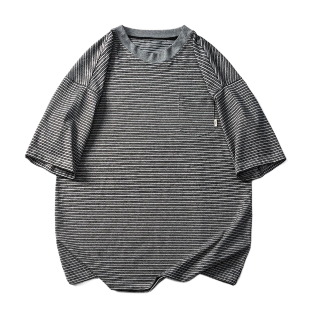 リンガーネック ボーダー 半袖Tシャツ N300