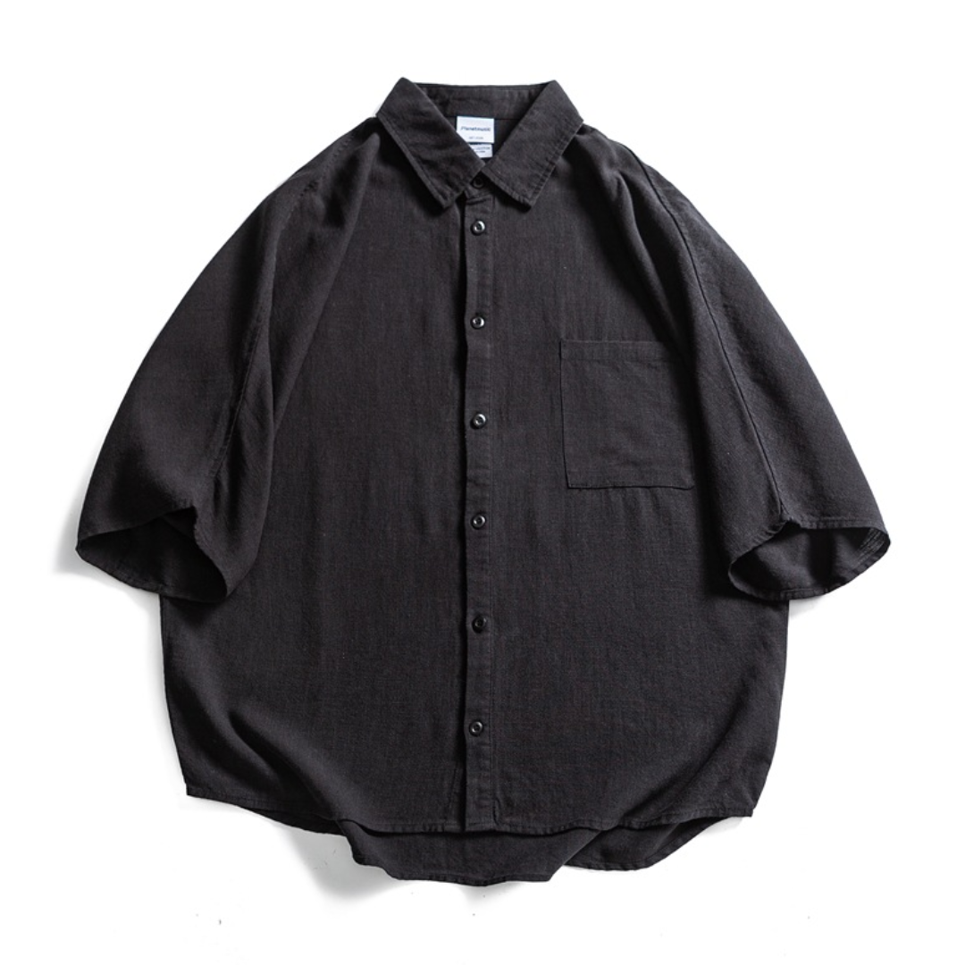 リネンテンセル ワイド 半袖シャツ N492