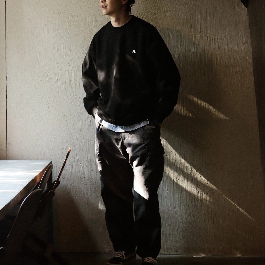 N. One point logo crew neck sweatshirt C222