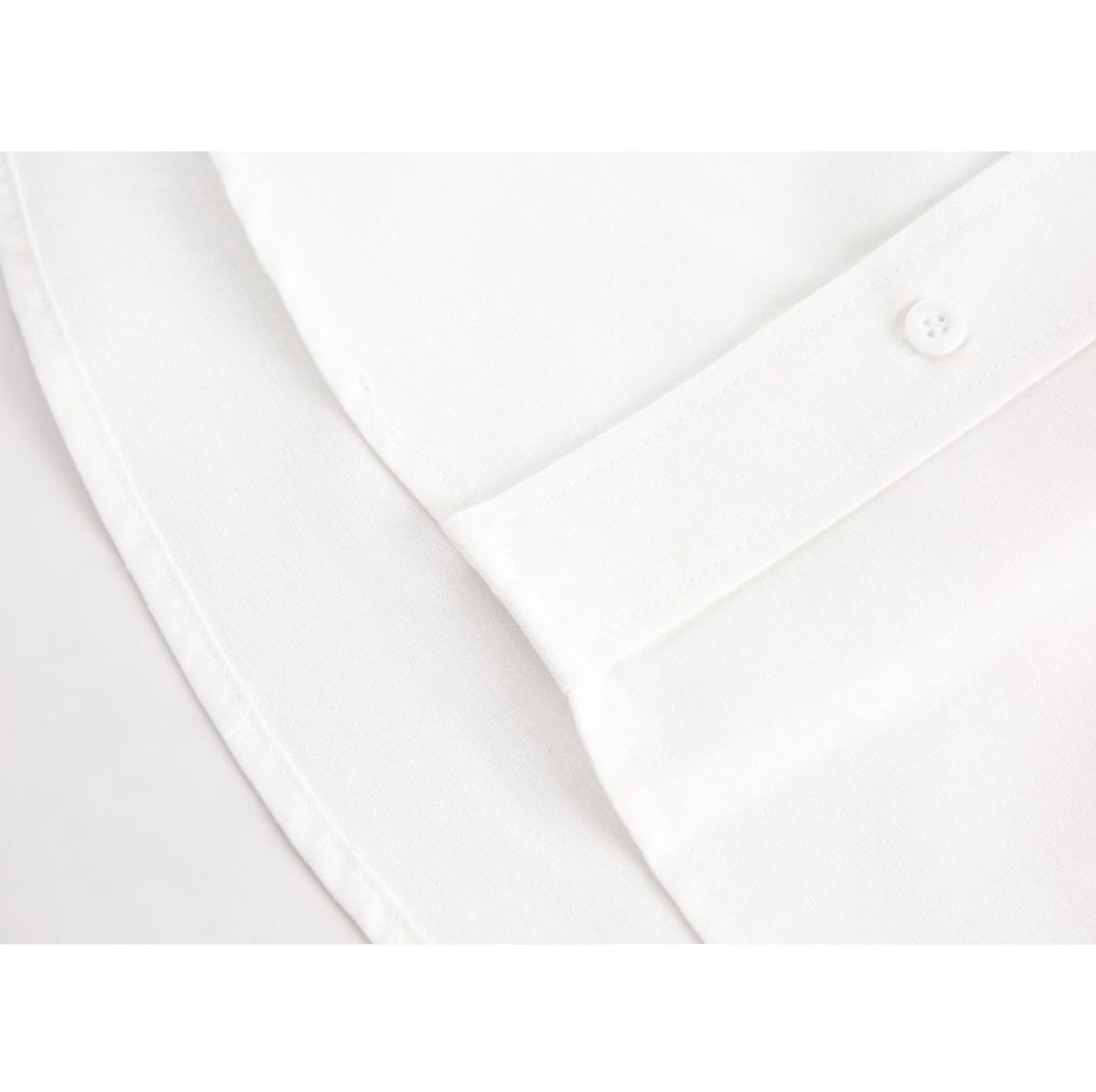 Zipper pocket broad shirt N059