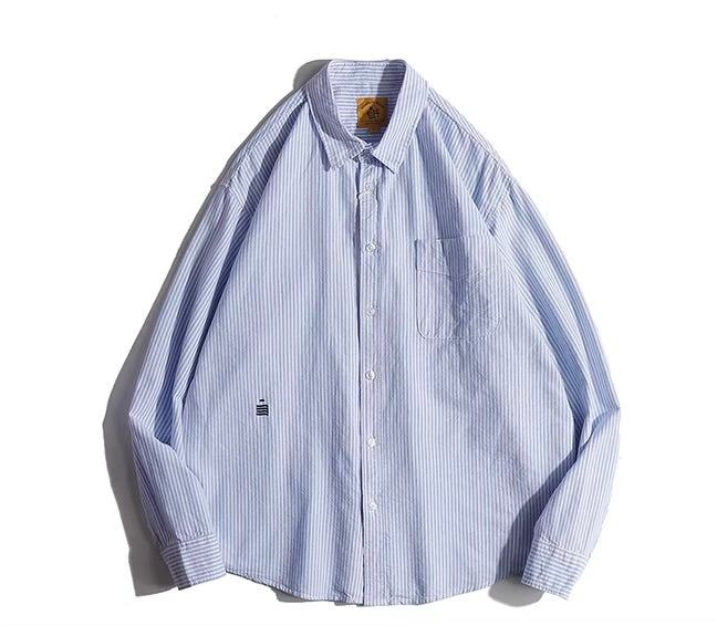 ロンドンストライプ ワンポイント シャツN303