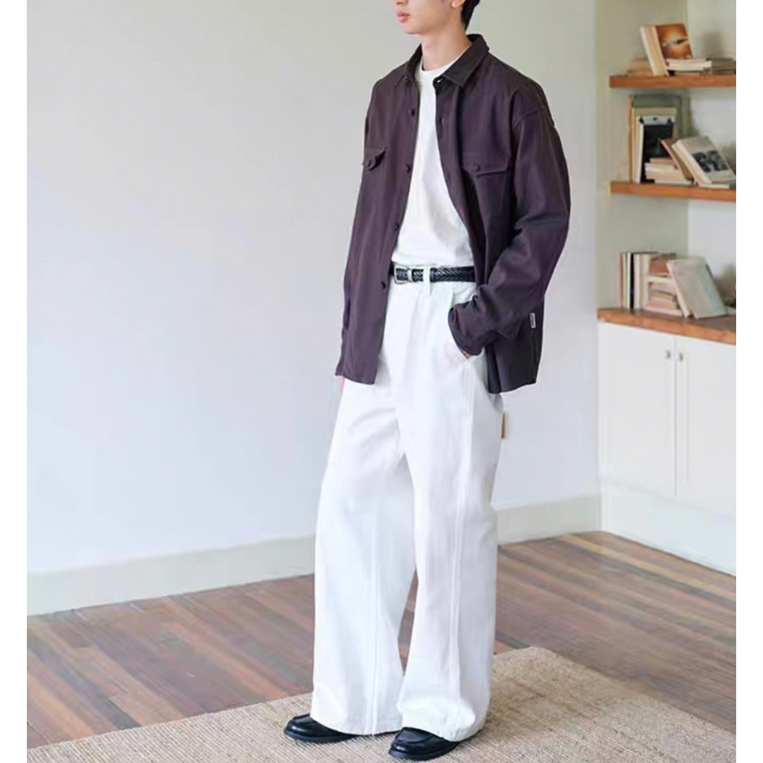 コットン ワイドストレートパンツ N751