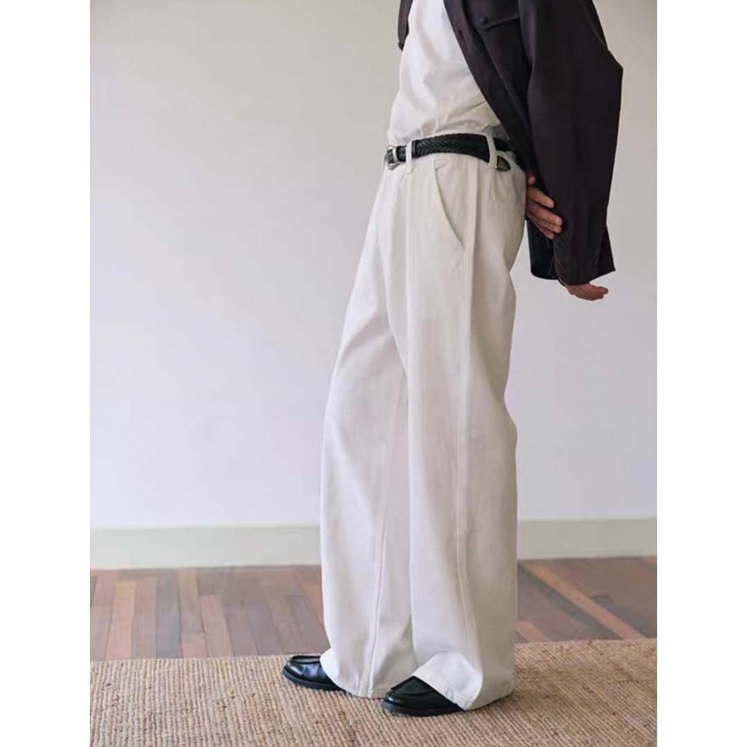 コットン ワイドストレートパンツ N751