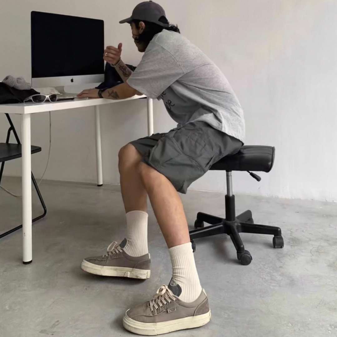 ベルテッド ユーティリティ ワイド ショートパンツ N284