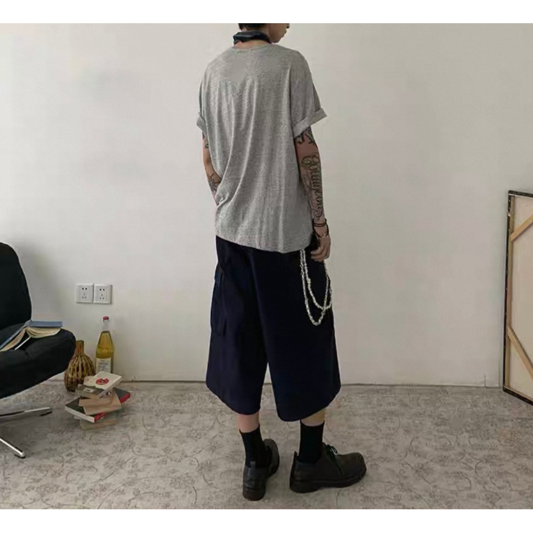 ミニヘリンボーン ワイド クロップドパンツN510