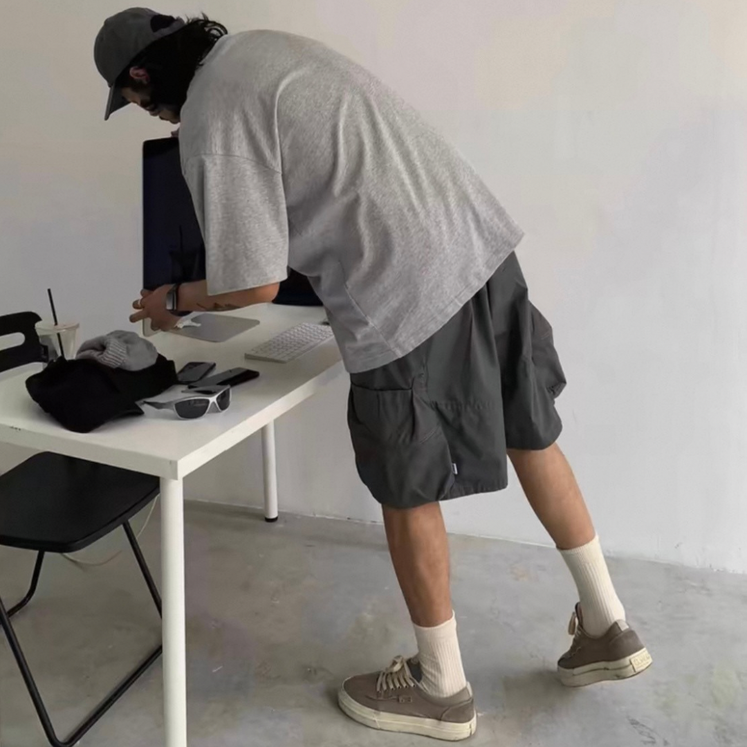 ベルテッド ユーティリティ ワイド ショートパンツ N284