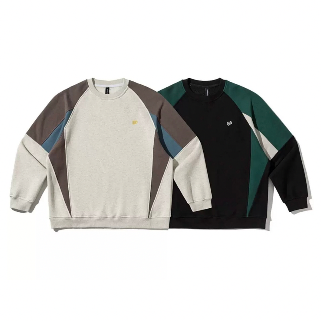 パネルカラー クルーネックスウェット N1239