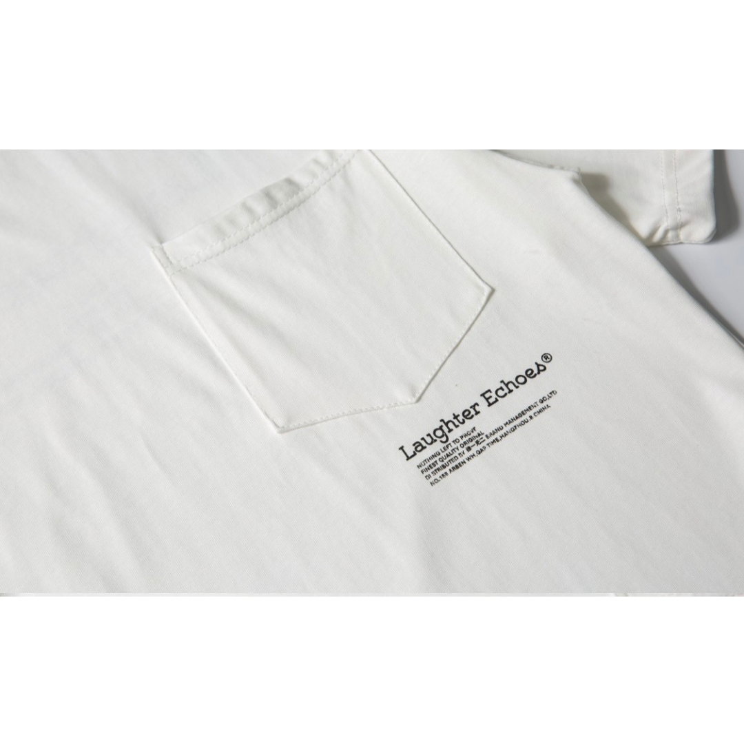 【Laughter Echoes】ミニマルプリント Tシャツ N315