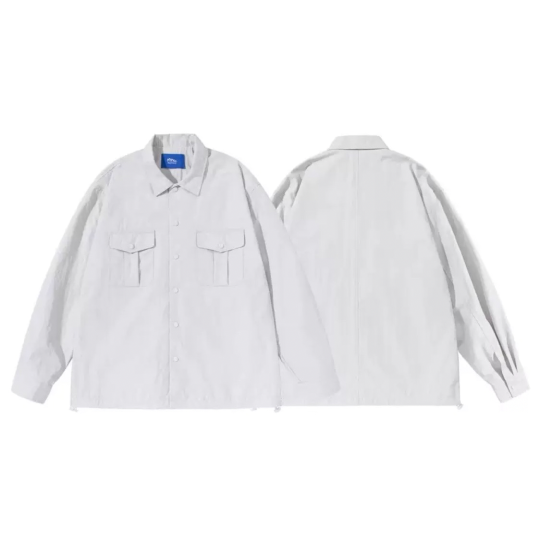 ナイロン スナップボタン シャツジャケット N1236