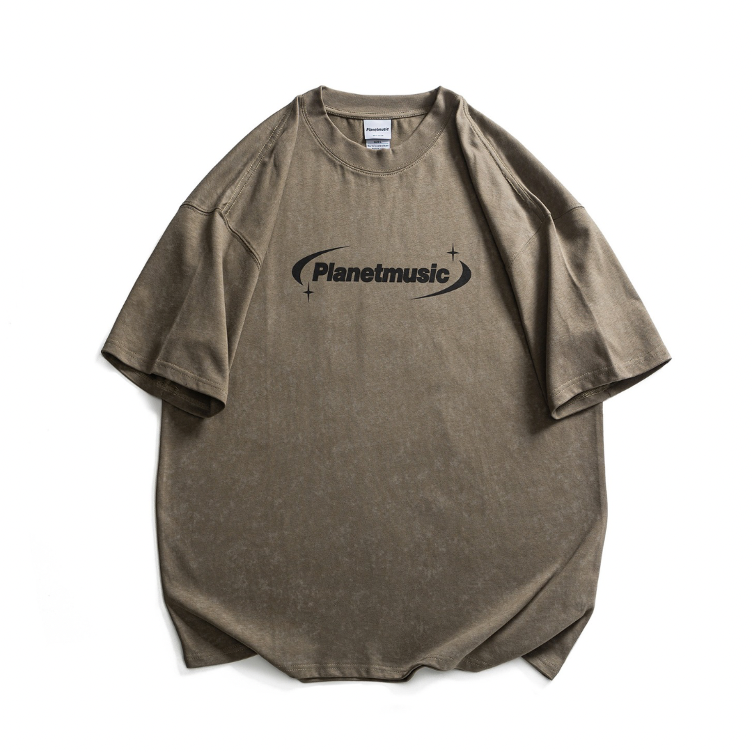 (Planetmusic)プリント フェードカラーTシャツ N230