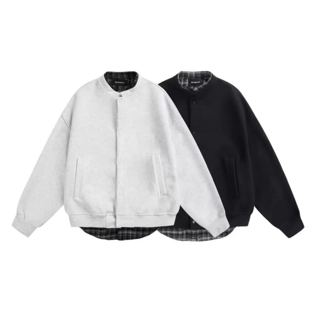 フェイクレイヤード スウェットカーディガン N1264