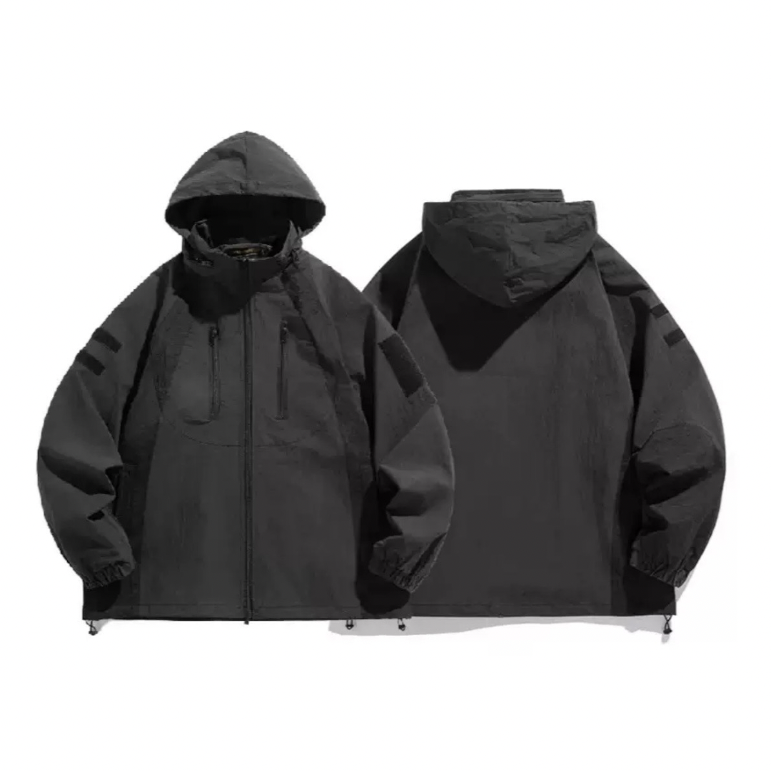 コットンナイロン ミリタリー フード付き シェルジャケット N1211