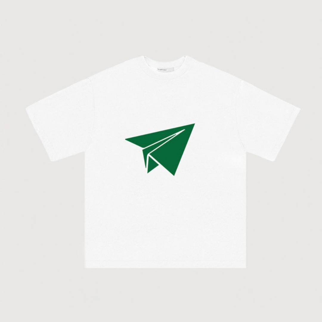 Paper Airplane コットン プリントTシャツ N455
