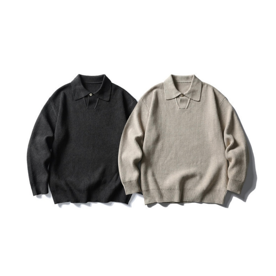 ポロカラー リブニット N987