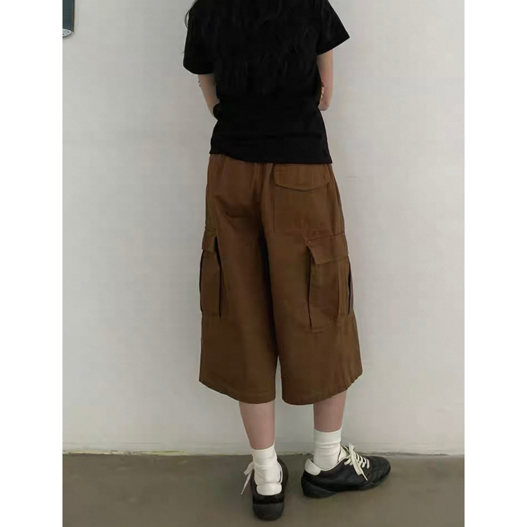 ミニヘリンボーン ワイド クロップドパンツN510