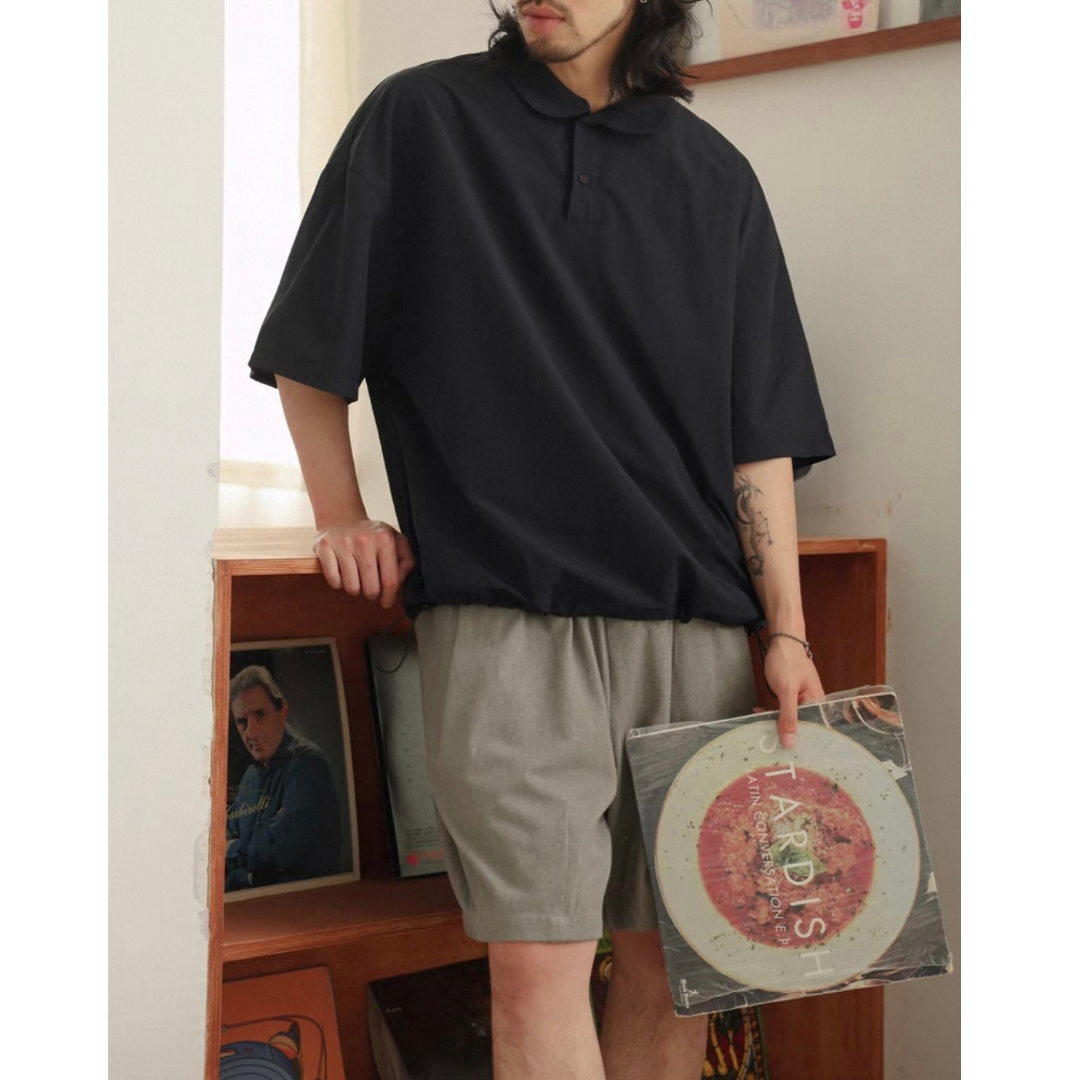 ミニカラー 布帛プルオーバー 半袖シャツ N401