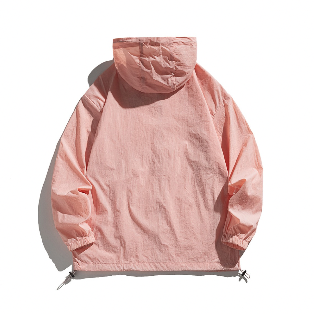 Lightweight nylon hooded jacket N091