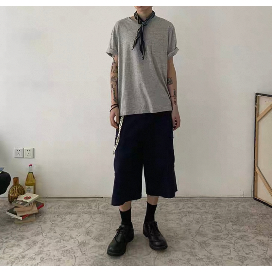 ミニヘリンボーン ワイド クロップドパンツN510