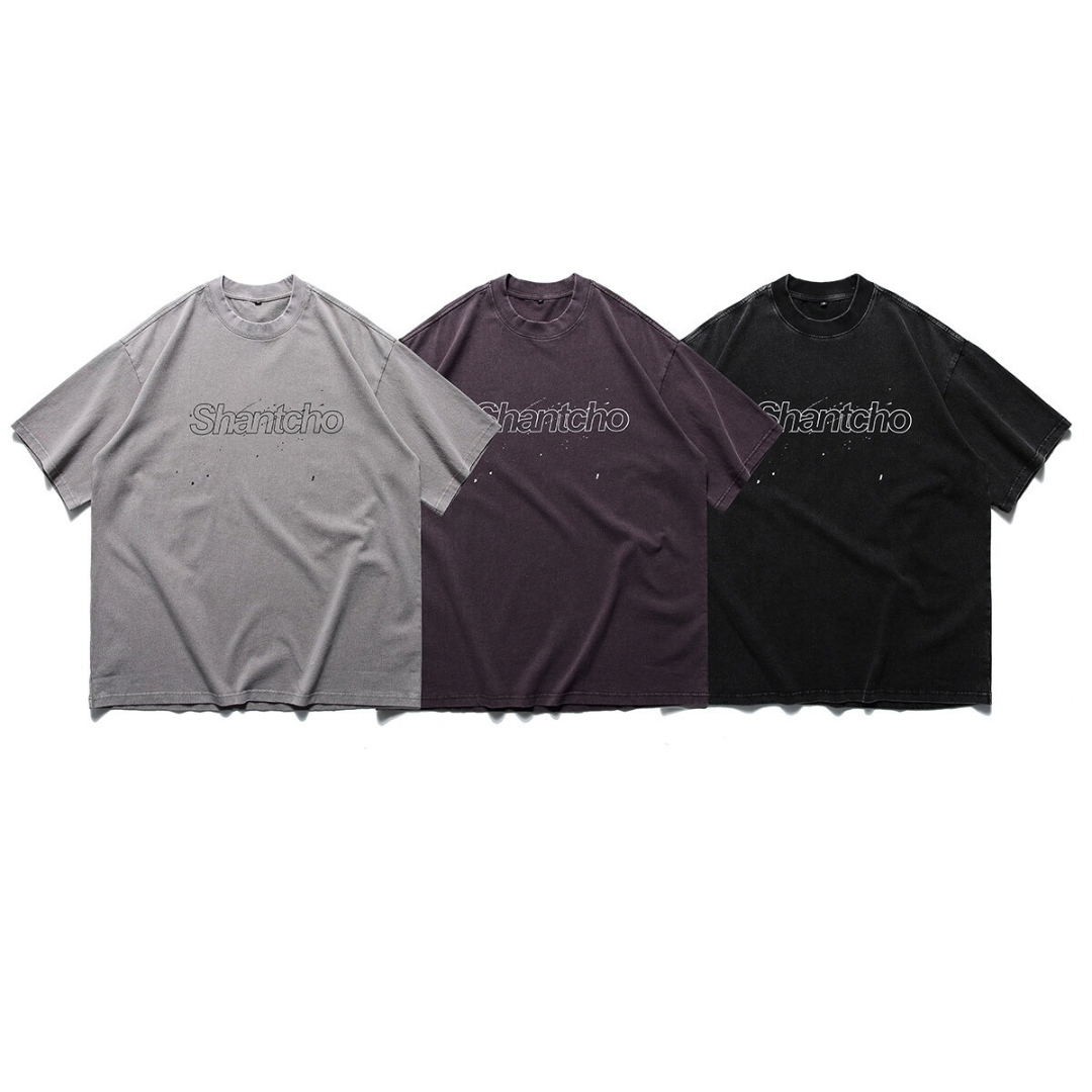 【Shantcho】ペイント フェードTシャツ N337