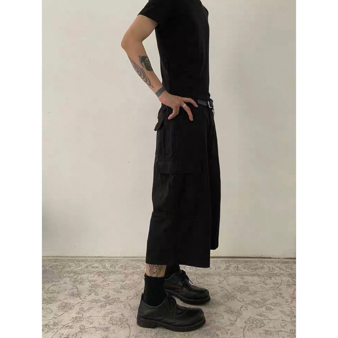 ミニヘリンボーン ワイド クロップドパンツN510