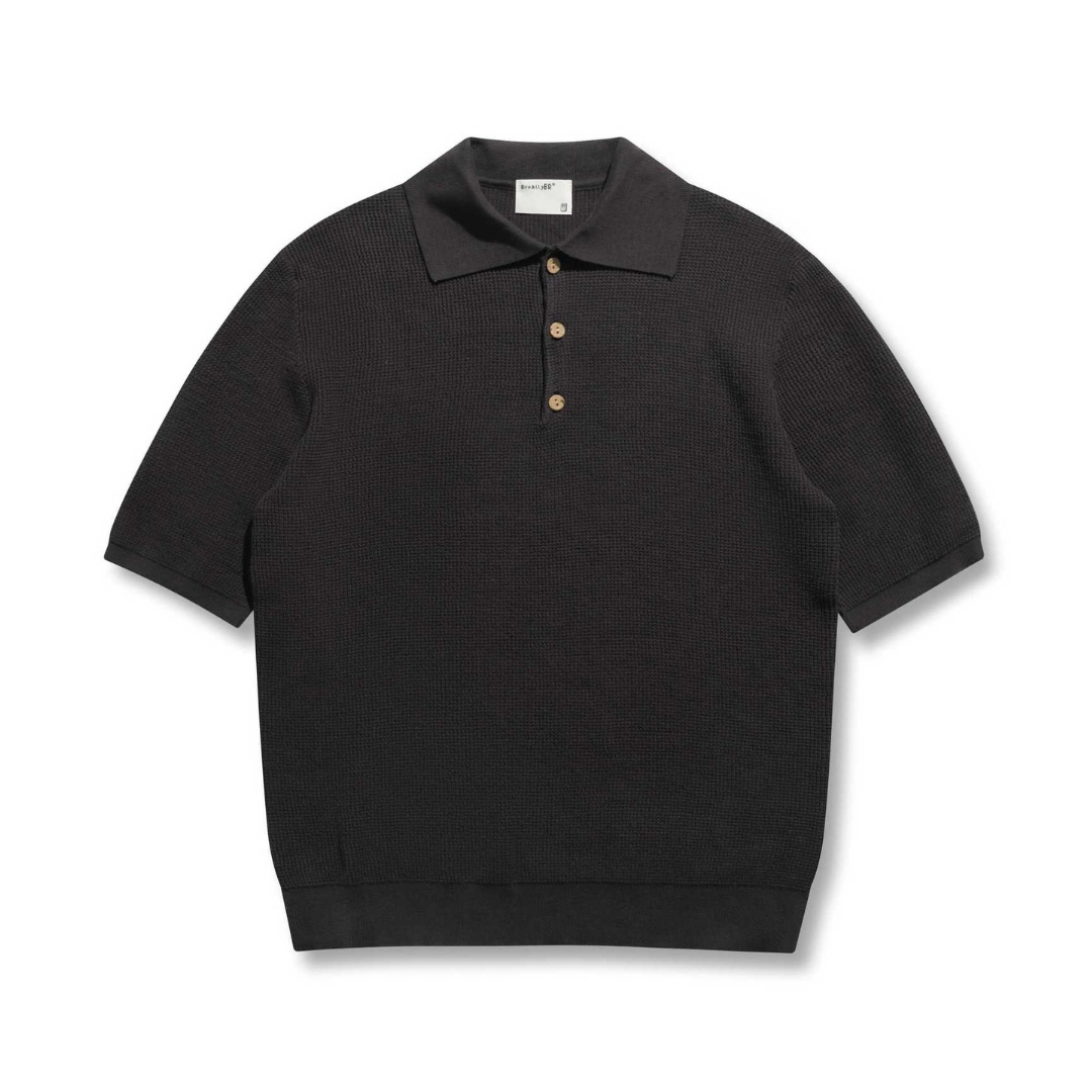 ワッフルニット ポロシャツ N359