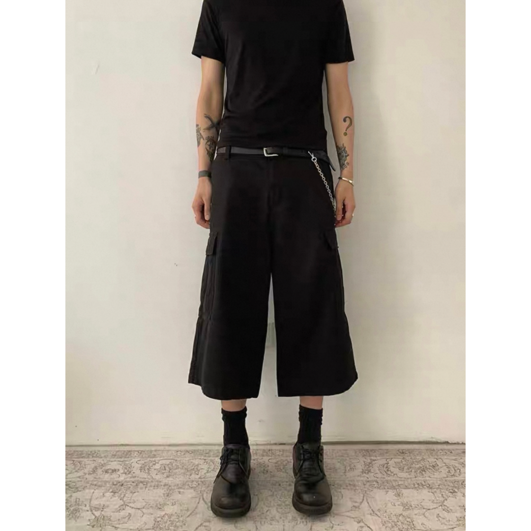 ミニヘリンボーン ワイド クロップドパンツN510