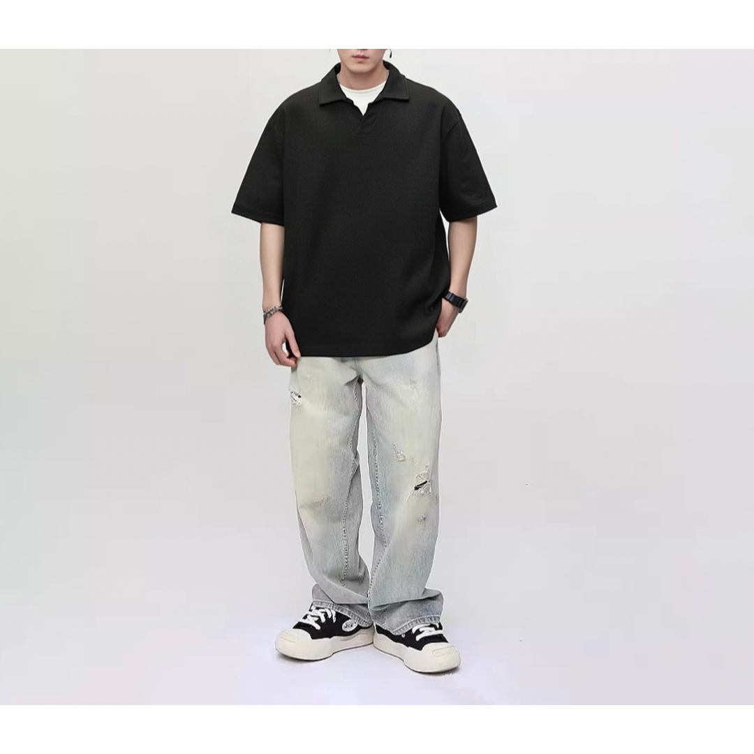 Slub Pile Skipper Polo Shirt N387