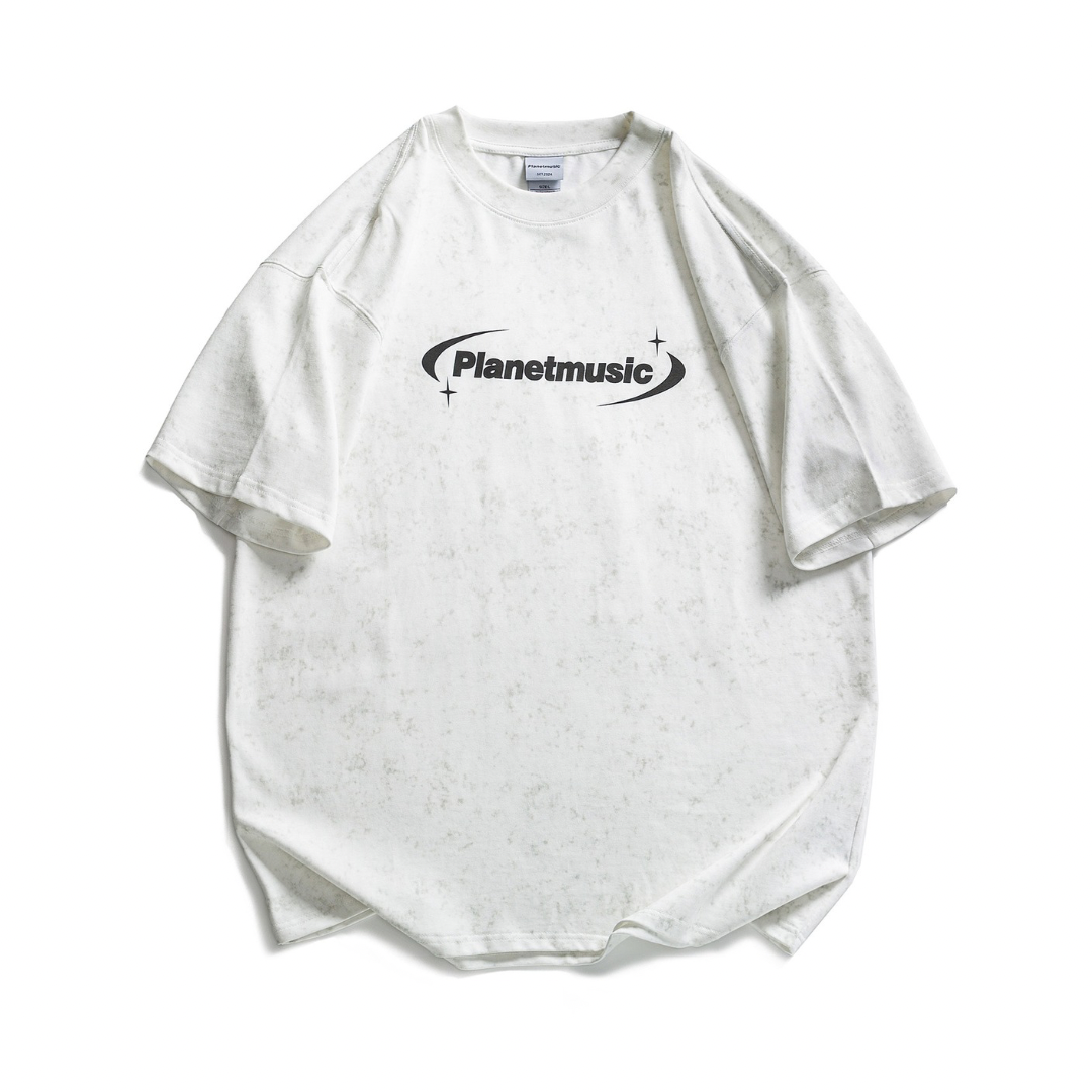 (Planetmusic)プリント フェードカラーTシャツ N230