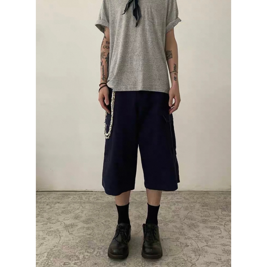 ミニヘリンボーン ワイド クロップドパンツN510
