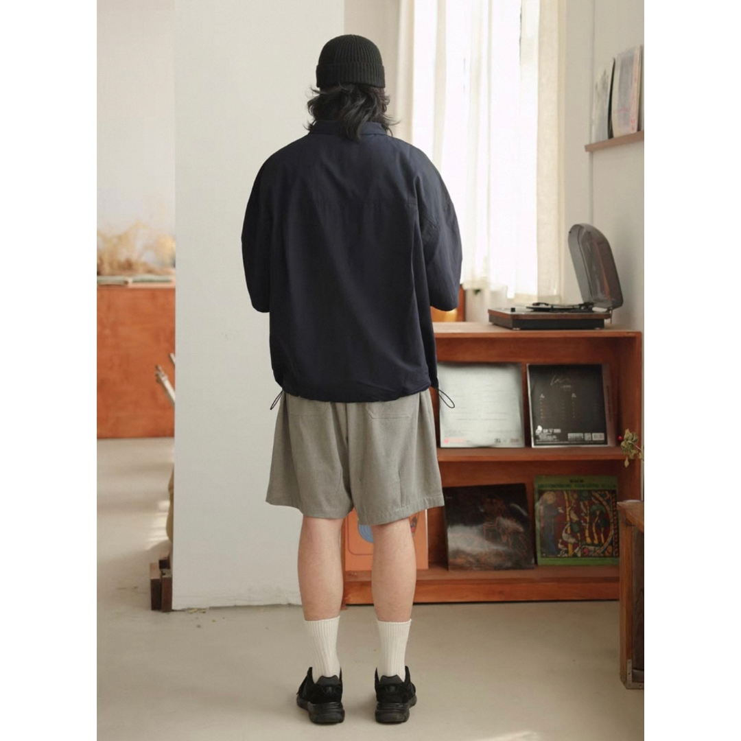 ミニカラー 布帛プルオーバー 半袖シャツ N401