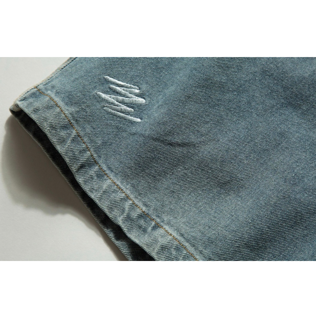 ダーティデニム ショートパンツ N350