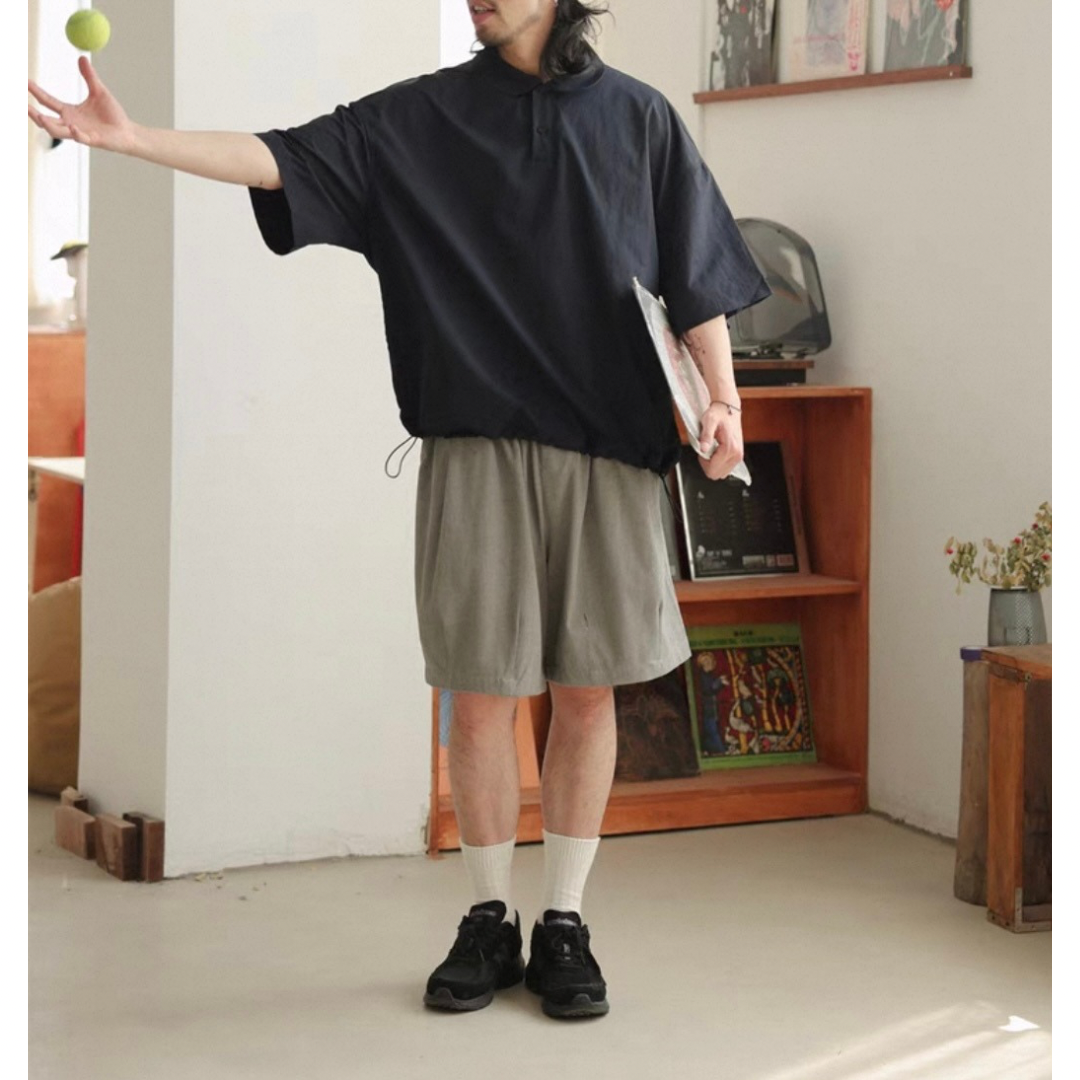 ミニカラー 布帛プルオーバー 半袖シャツ N401