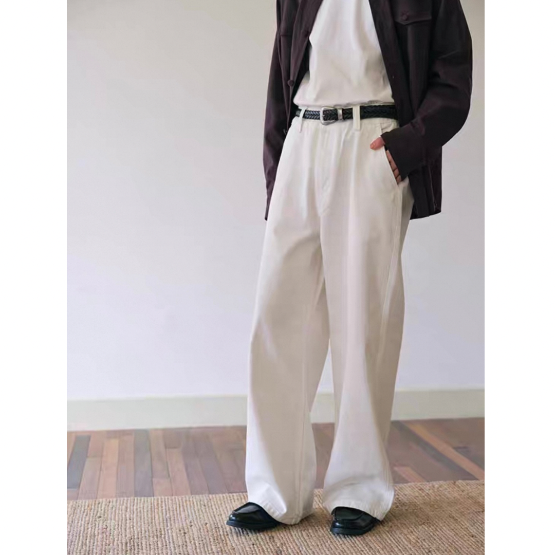 コットン ワイドストレートパンツ N751
