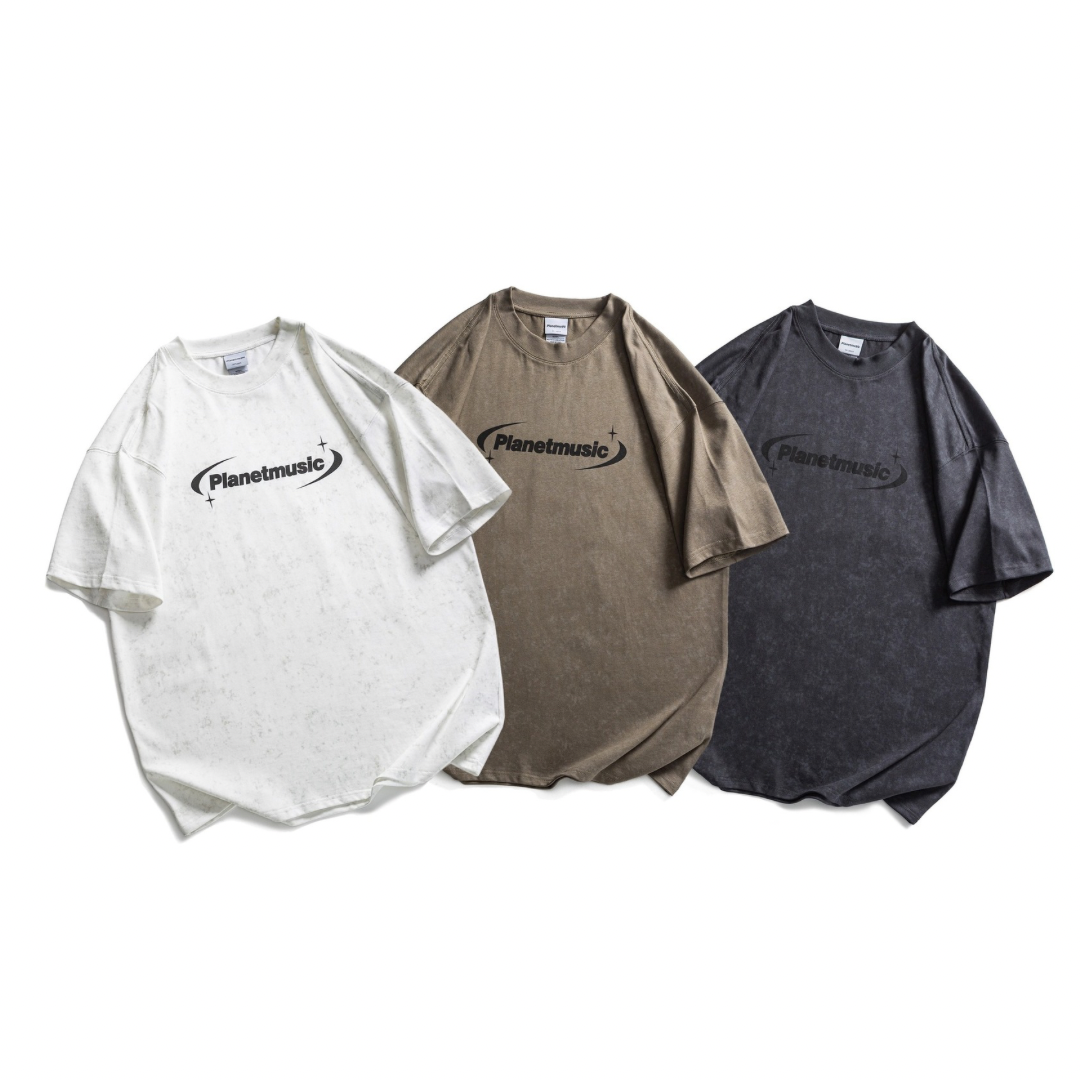 (Planetmusic)プリント フェードカラーTシャツ N230