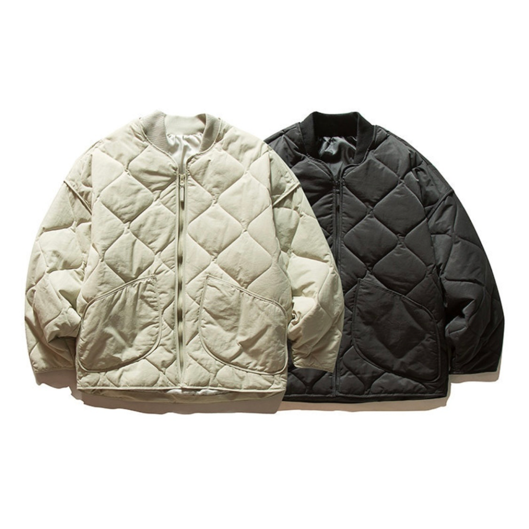 キルティング リブカラージャケット N905