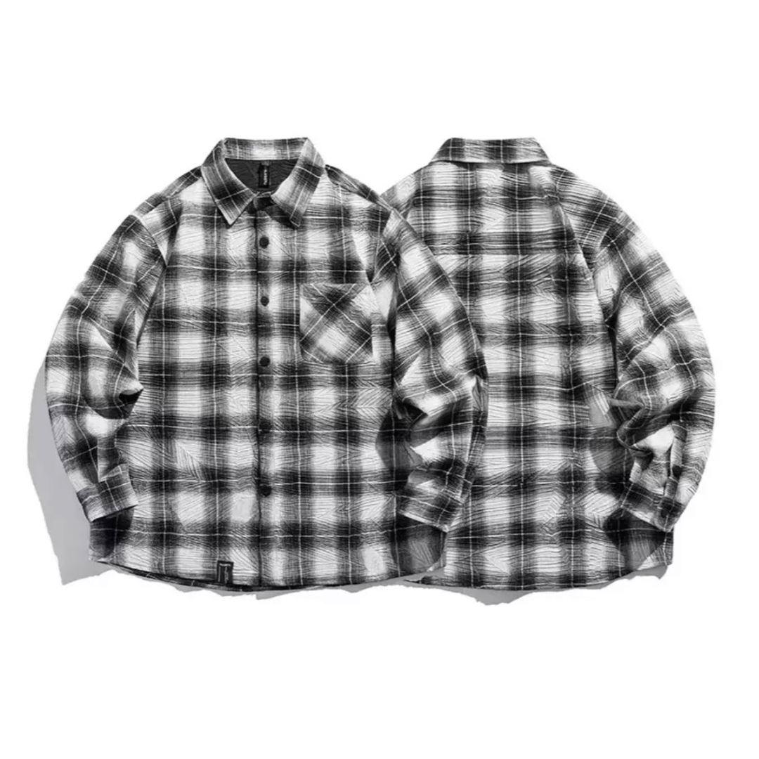 ウィンクルコットンPE チェック シャツ N1215