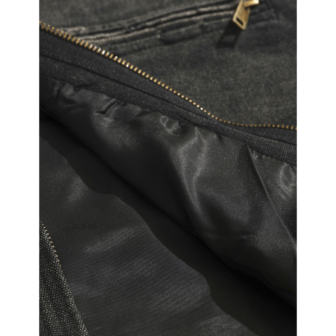 Sun-damaged hard canvas zip jacket N058