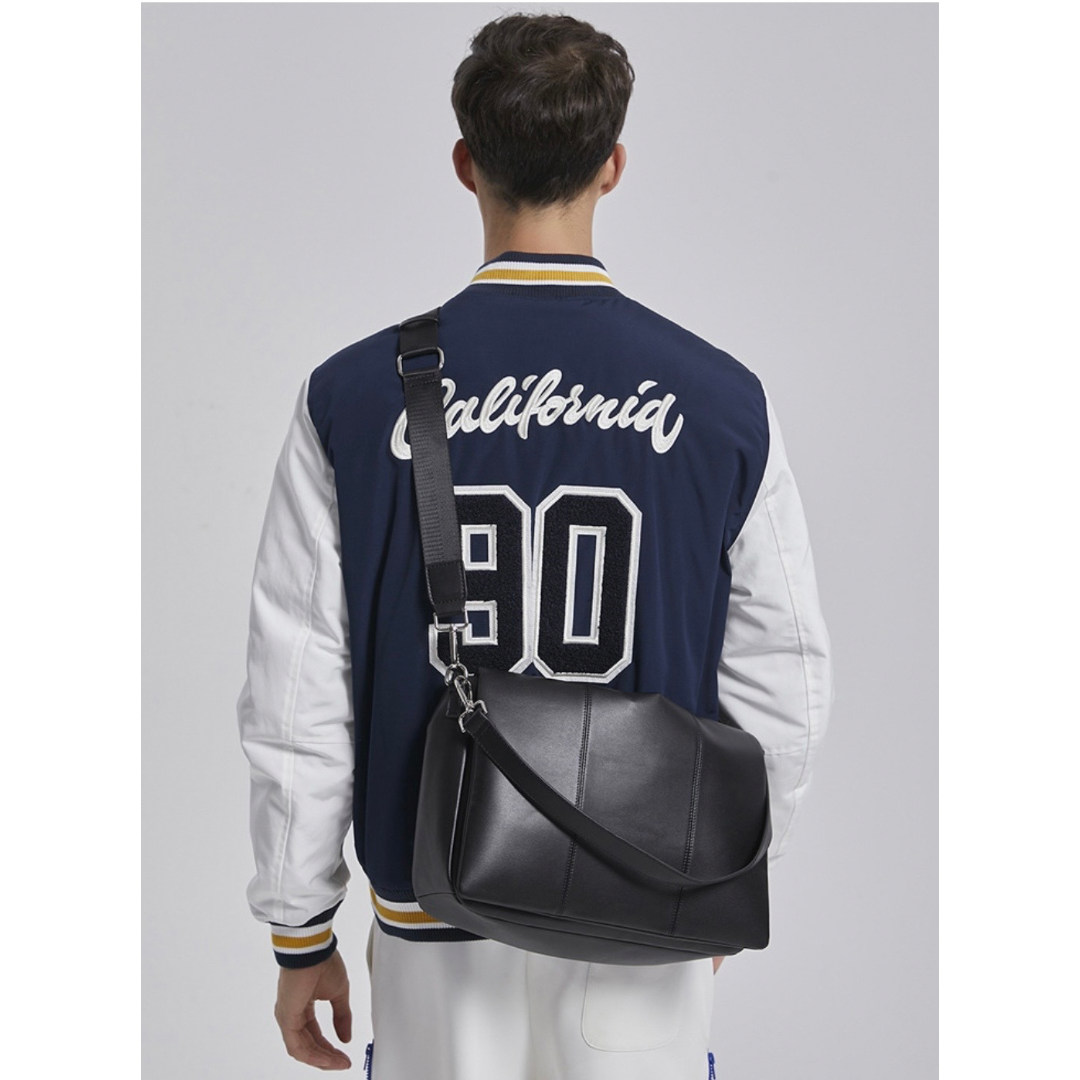 2WAY PUレザー パネルステッチ ショルダーバッグ N1201