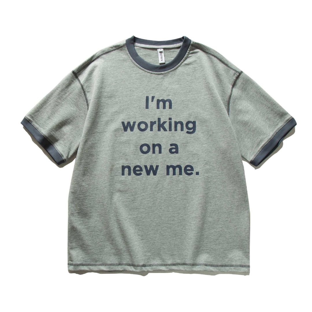 【I’m working】リンガー プリントTシャツ N353