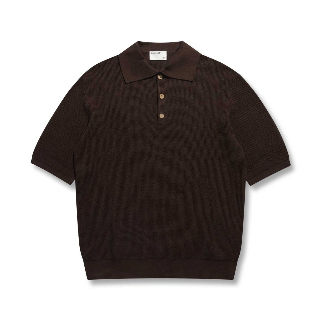 ワッフルニット ポロシャツ N359