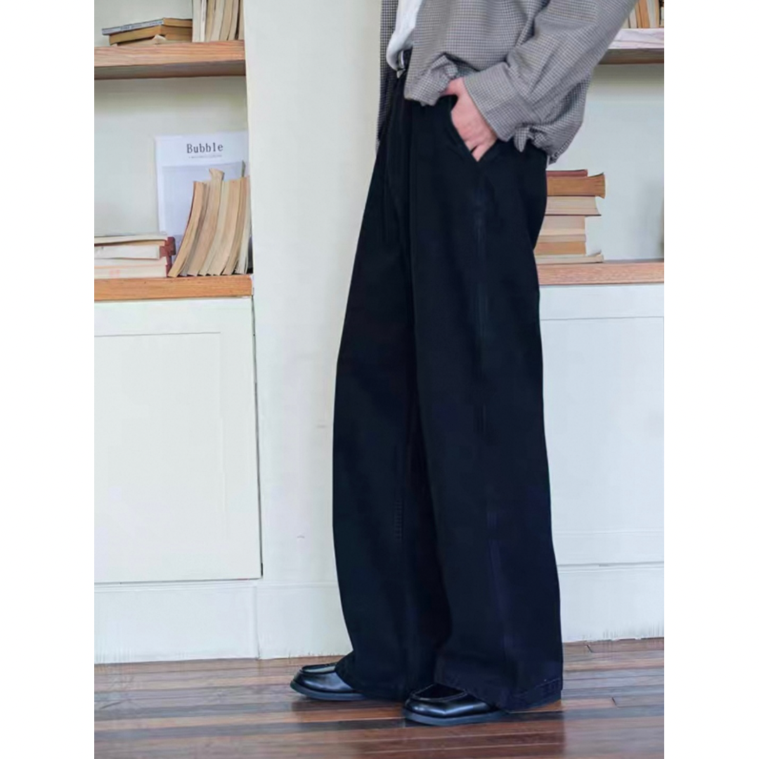 コットン ワイドストレートパンツ N751