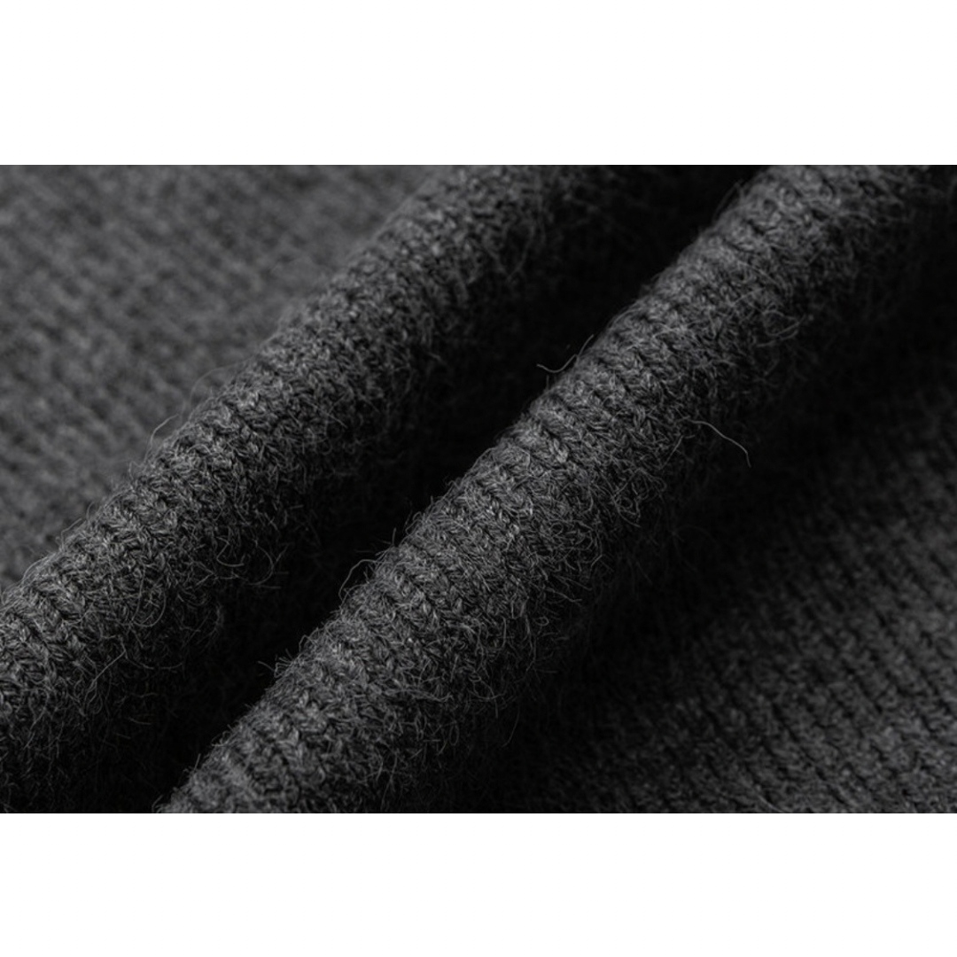 リブニット クルーネック カーディガン N984