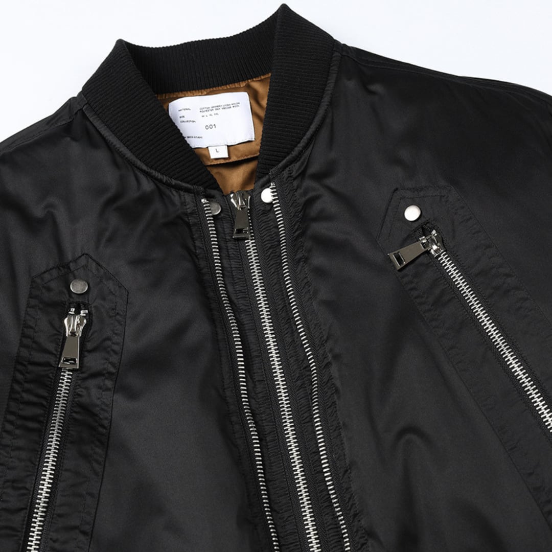 Multi zipper MA-1ジャケット C052