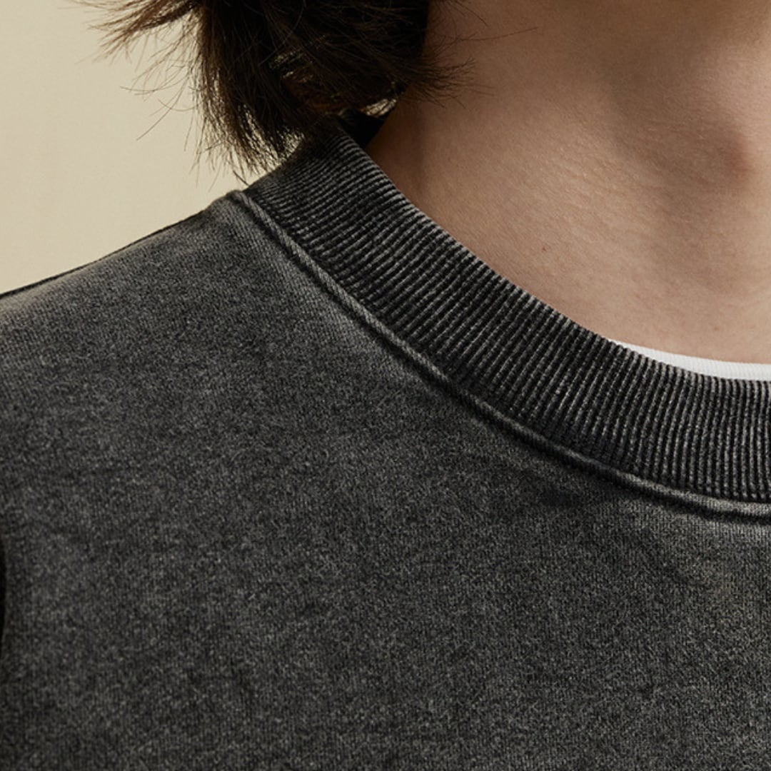 Overdyed crew neck sweatshirt B546