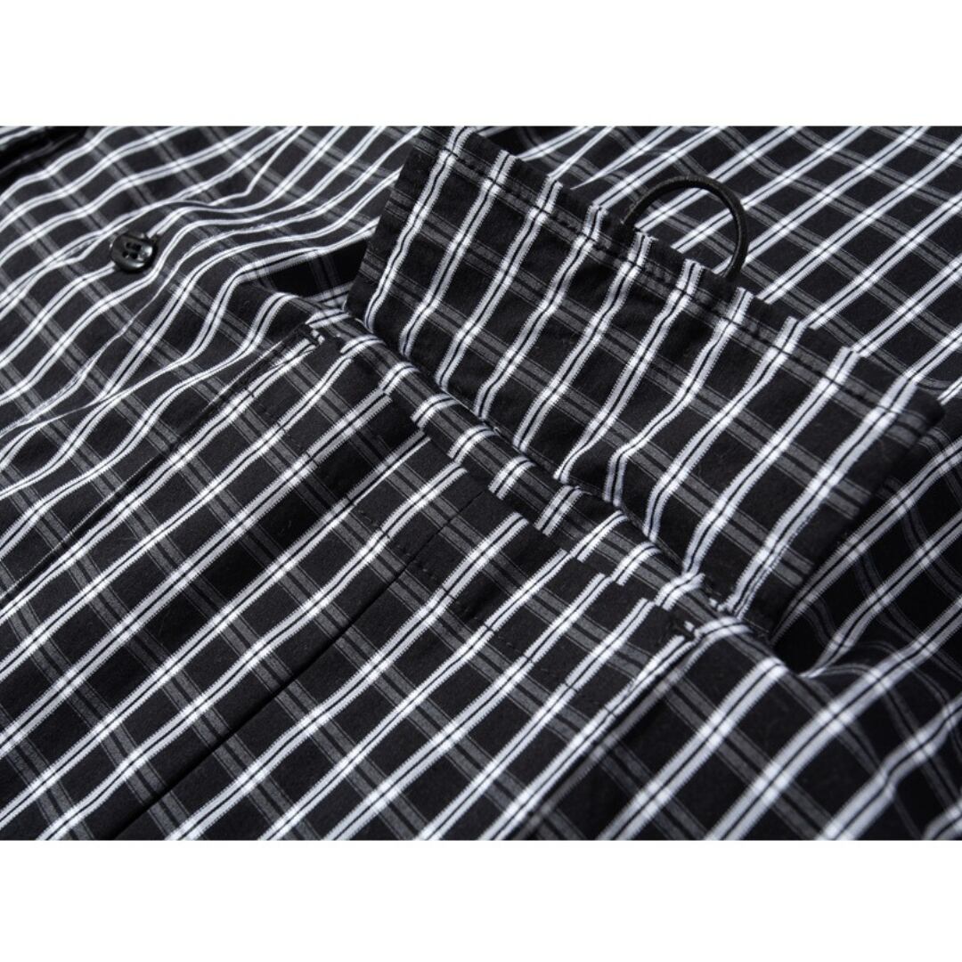 City check flap pocket shirt C209