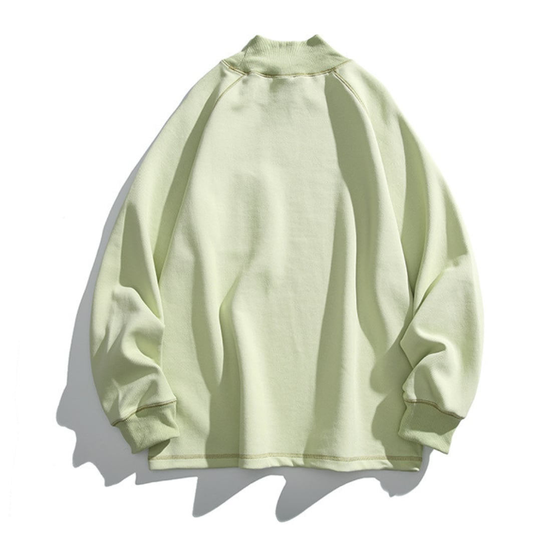 ヘビーウェイト ステッチ ハイネック長袖Tシャツ B933