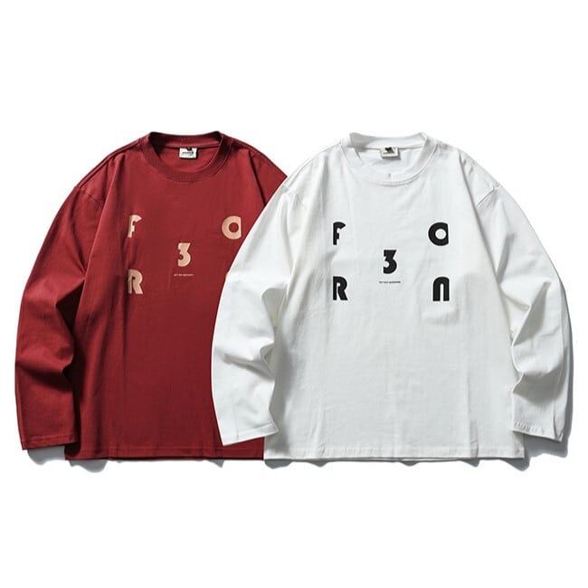 ロゴプリント 長袖Tシャツ B760