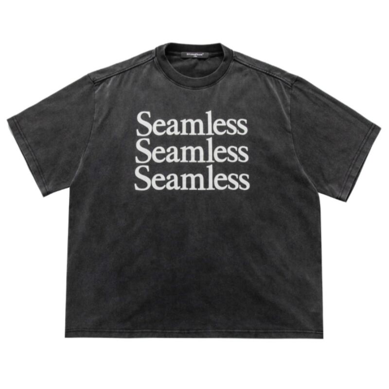 【Seamless】プリントウォッシュドTシャツ B400